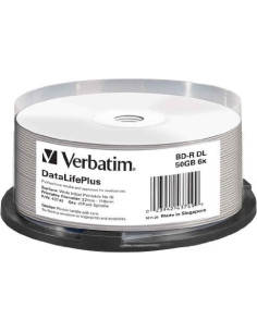 BD-R VERBATIM 50GB, viteza 6x, 25 buc, Double Layer,...