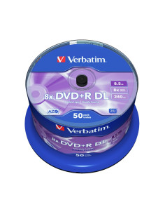 DVD+R VERBATIM 8.5GB, 240min, viteza 8x, 50 buc, Double...