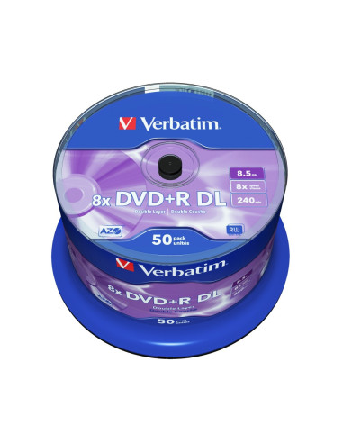 DVD+R VERBATIM 8.5GB, 240min, viteza 8x, 50...