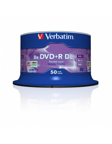 DVD+R VERBATIM 8.5GB, 240min, viteza 8x, 50...
