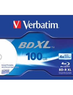 BD-R XL VERBATIM 100GB, viteza 4x, 5 buc, Jewel case,...