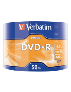 DVD-R VERBATIM 4.7GB, 120min, viteza 16x, 50 buc, Single...