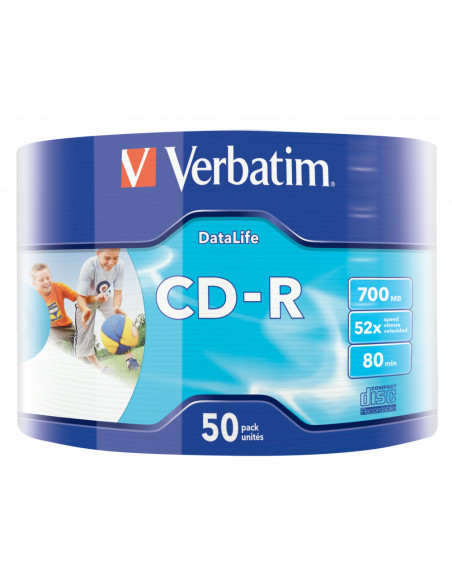 CD-R VERBATIM 700MB, VITEZA 52X, WRAPPED 50 BUC, "43794"