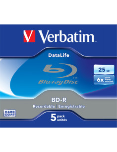BD-R SL VERBATIM 25GB, viteza 6x, 5 buc, Jewel Case, "43836"
