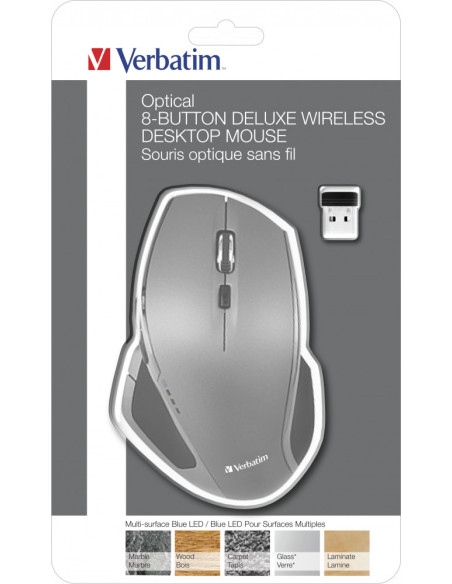 MOUSE VERBATIM FARA FIR DELUXE 8 BUTOANE ILUMINARE ALBASTRA "49041"