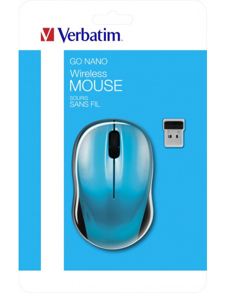 MOUSE Verbatim GO NANO WIRELESS CAR BLUE, "49044"