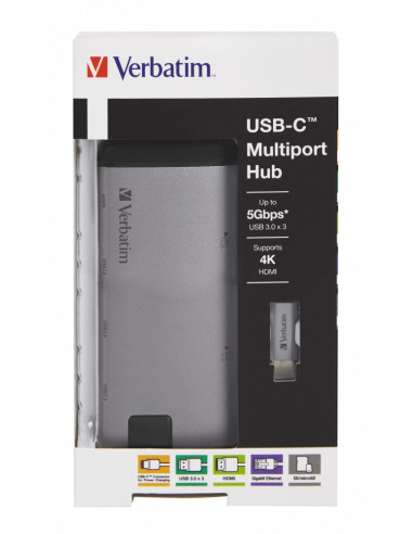 DOCKING Station VERBATIM, Gigabit LAN x 1, USB...