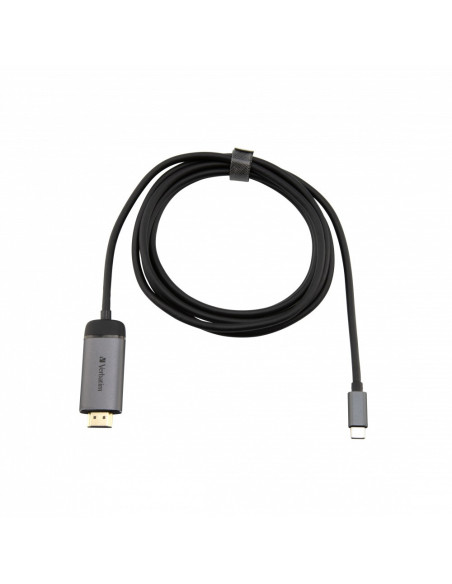 CABLU video VERBATIM, 4K, USB Type C (T) la HDMI (T), cablu 1.5 m, brushed metal "49144"