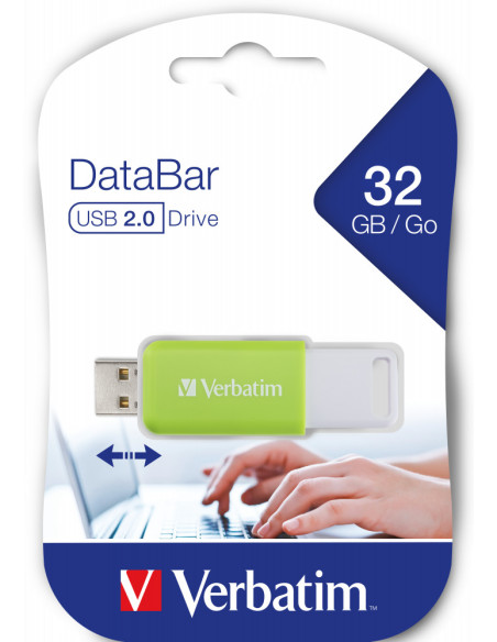MEMORIE USB VERBATIM DATABAR 32GB USB 2.0 VERDE "49454"