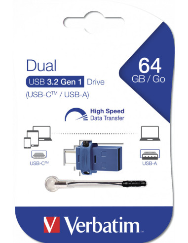 MEMORIE USB VERBATIM StoreNGo DUAL 64 GB USB...