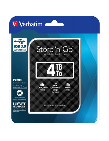 HDD extern Verbatim StoreNGo 4TB 2.5 3.0 black...