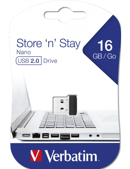 MEMORIE USB VERBATIM NANO StoreNStay 16GB USB 2.0"97464"