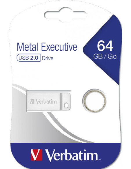 MEMORIE USB VERBATIM METAL EXECUTIVE 64GB , USB 2.0, ARGINTIU "98750"