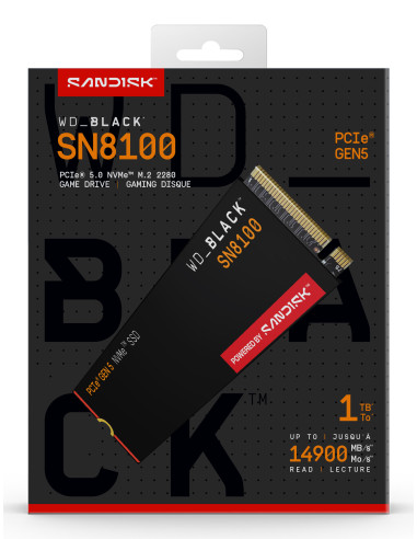 SSD WD Black SN8100 1TB M.2 2280 PCIe Gen5 x4...