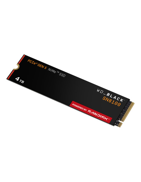 SSD WD Black SN8100 4TB M.2 2280 PCIe Gen5 x4 NVMe, Read/Write: 14900/14000 MBps, IOPS 2300K/2400K, TBW: 2400 "WDS400T1X0M-00CMT