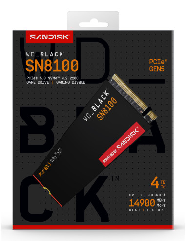 SSD WD Black SN8100 4TB M.2 2280 PCIe Gen5 x4...