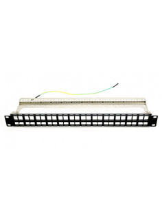 Patch panel 48 porturi, 1U, neechipat, ecranat, suport de...