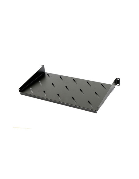 Raft fix 19", 1U, 300mm, fixare fata in 2 puncte, sarcina 30kg, culoare neagra RAL 9005 - DATEUP "9801130401"