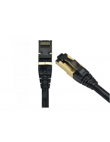Patchcord FFTP RJ45-RJ45 Cat.8, LSZH, 5m, negru - EMTEX "FFTP-8-5-BK-LSZH-EMT"