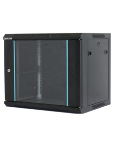 Rack 18U 600x600, montare pe perete, usa din sticla,...