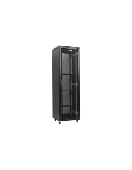 Rack 19 42U 800x1000, de podea, usa fata si spate perforate, panouri laterale detasabile si securizate, dezasamblat, capacitate