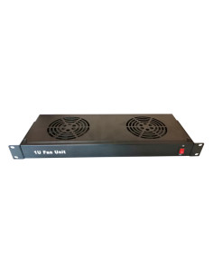 Ventilator 2 fan + cablu alimentare 1,5m , 1U , negru -...