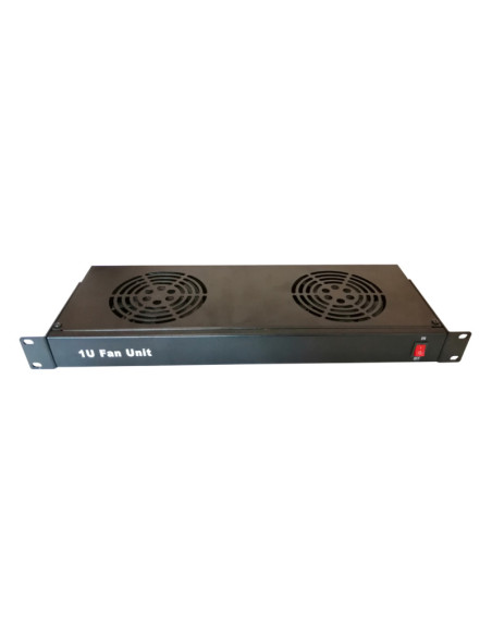 Ventilator 2 fan + cablu alimentare 1,5m , 1U , negru - DATEUP "9801130751"