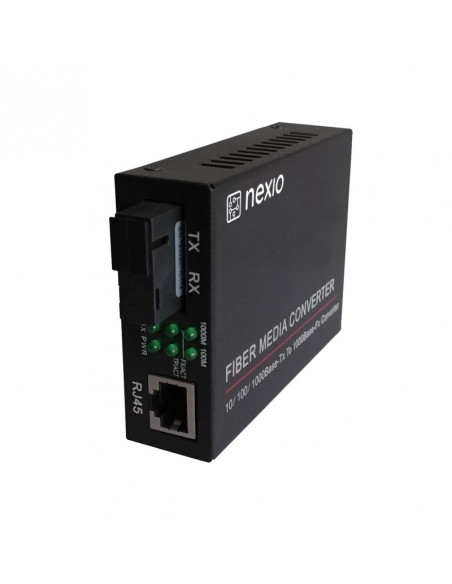 Mediaconvertor 10/100M, 1550/1310nm, WDM, Type B, SM, 20km, SC - NEXIO "NX-100-BD-20B"