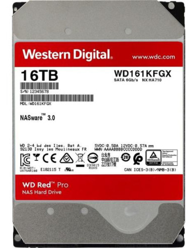 HDD WD 16TB, Red Pro, 7.200 rpm, buffer 512 MB,...