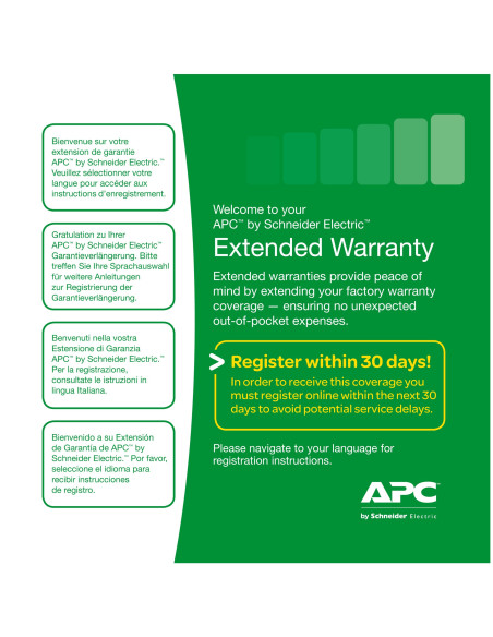 Extensie garantie APC 3 ani pentru produs nou valabila pentruSMC1000I-2U, SMT750I/750RMI2U/1000I, SMX750I/1000I "WBEXTWAR3YR-SP-