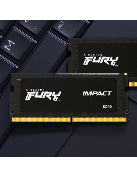 Memorii laptop SO-DIMM Kingston Fury Impact, 32GB, DDR5-6400MHz, CL38 "KF564S38IBK2-32"