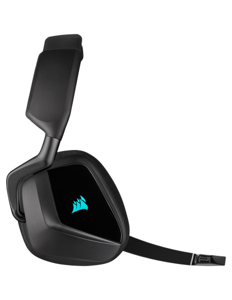 CASTI Corsair, "Void RGB Elite", wireless, gaming, utilizare multimedia, microfon pe brat, conectare prin 2.4 GHz (WiFi), negru,