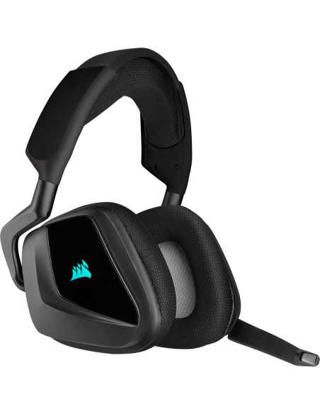 CASTI Corsair, "Void RGB Elite", wireless, gaming, utilizare multimedia, microfon pe brat, conectare prin 2.4 GHz (WiFi), negru,