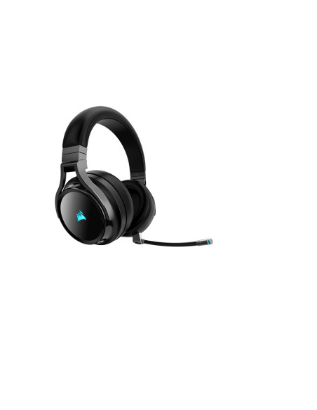 CASTI Corsair, "Virtuoso RGB", wireless, cu fir, gaming, utilizare multimedia, mic pe brat, detasabil, conectare prin 2.4 GHz(Wi