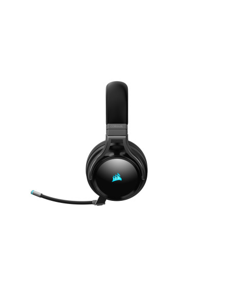 CASTI Corsair, "Virtuoso RGB", wireless, cu fir, gaming, utilizare multimedia, mic pe brat, detasabil, conectare prin 2.4 GHz(Wi