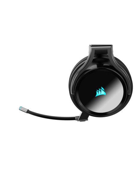 CASTI Corsair, "Virtuoso RGB", wireless, cu fir, gaming, utilizare multimedia, mic pe brat, detasabil, conectare prin 2.4 GHz(Wi