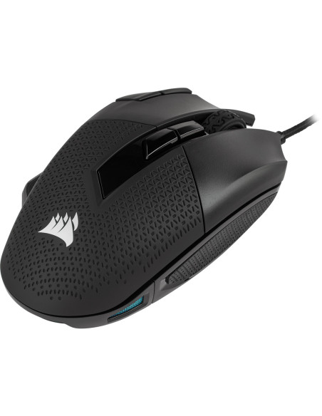 MOUSE CORSAIR, "NIGHTSWORD RGB", gaming, cu fir, USB, optic, 18000 dpi, butoane/scroll 8/1, iluminare, butoane programabile, neg
