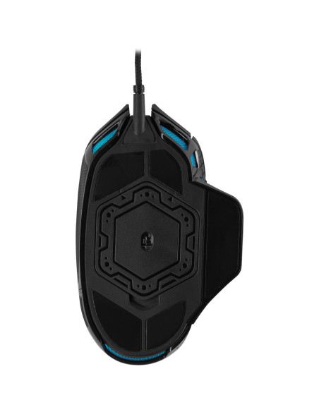 MOUSE CORSAIR, "NIGHTSWORD RGB", gaming, cu fir, USB, optic, 18000 dpi, butoane/scroll 8/1, iluminare, butoane programabile, neg