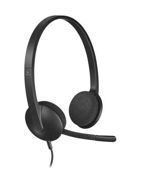CASTI Logitech, "H340", cu fir, standard, utilizare multimedia, call center, microfon pe brat, conectare prin USB 2.0, negru, "9