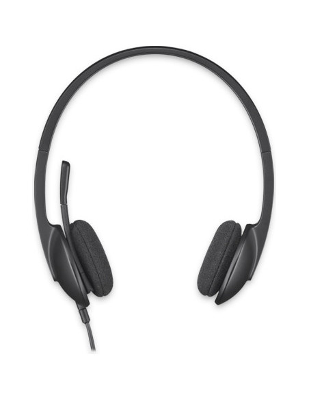 CASTI Logitech, "H340", cu fir, standard, utilizare multimedia, call center, microfon pe brat, conectare prin USB 2.0, negru, "9