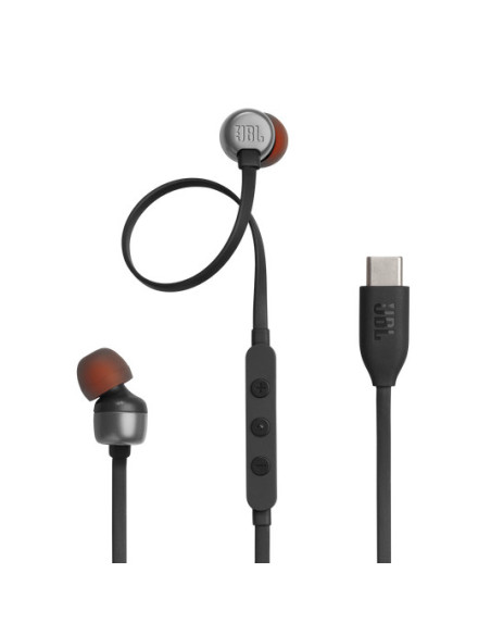 Casti In-Ear cu fir Tune 310C Pure Bass Hi-Res USB-C Negru "JBLT310CBLK"