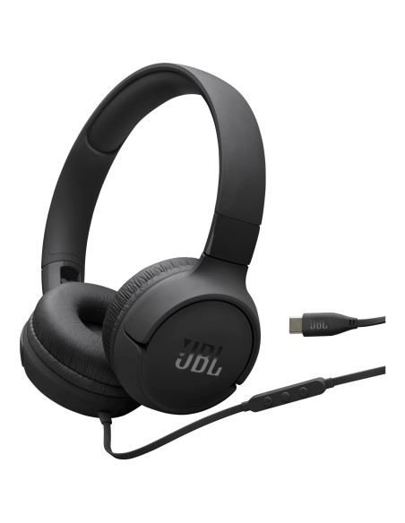 Casti cu Fir Tune 520C Pliabile USB-C Negru "JBLT520CBLK"