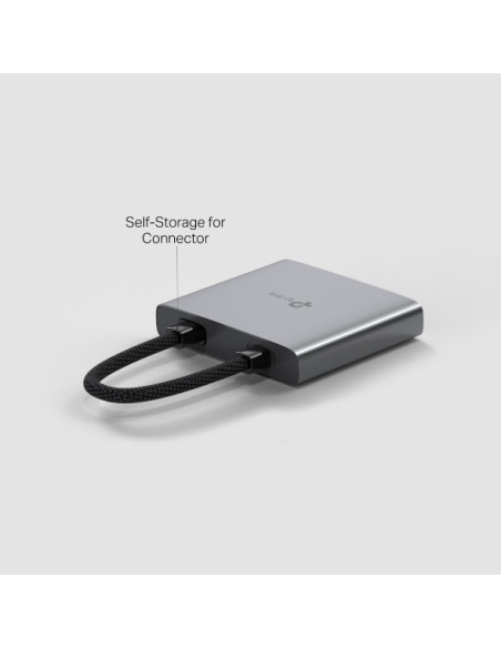 DOCKING STATION TP-Link, USB 3.0 x 1, USB Type-C PD x 1, HDMI x 1 , conectare prin USB Type-C,lungime cablu 18 cm, gri, "UH3020C