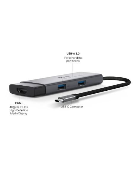 DOCKING STATION TP-Link, porturi USB: USB 3.0x2 + USB-C PDx1, USB-C x 1, 1 x HDMI, conectare prin USB Type-C, lungime cablu 10 c