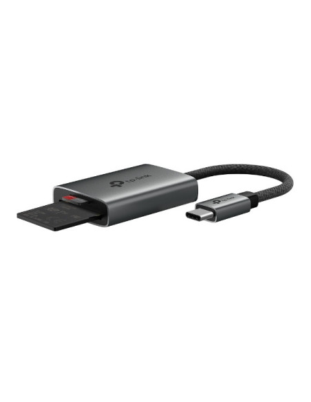 CARD READER extern TP-Link, interfata USB Type-C, citeste/scrie: SD si microSD, suporta carduri maxim 1 TB, lungime cablu 15 cm,