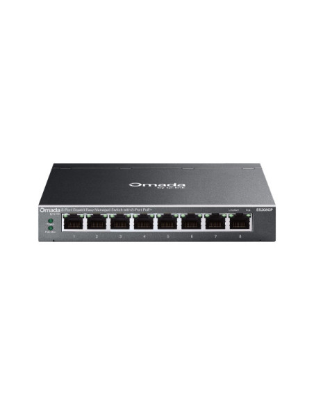 SWITCH TP-Link Easy Managed, Omada 8-Port Gigabit PoE+, metalic "ES208GP"