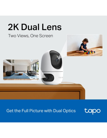 CAMERA IP TP-LINK, wireless, pan/tilt, dual lens, pt. interior, dist. IR 12 m, lentila wide-angle 122° FOV + lentila telephoto 6
