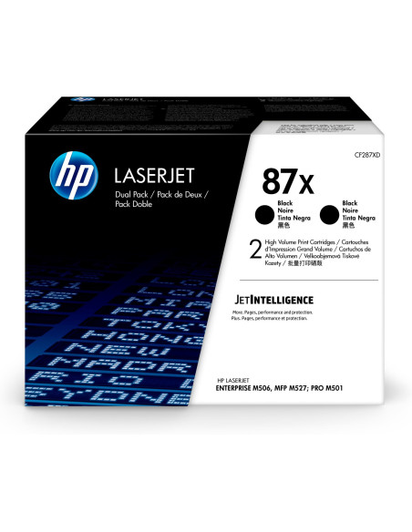 Dual-Pack Original HP Black, nr.87X, pentru LaserJet M501 M506 M527, 2 x 18K, , "CF287XD"
