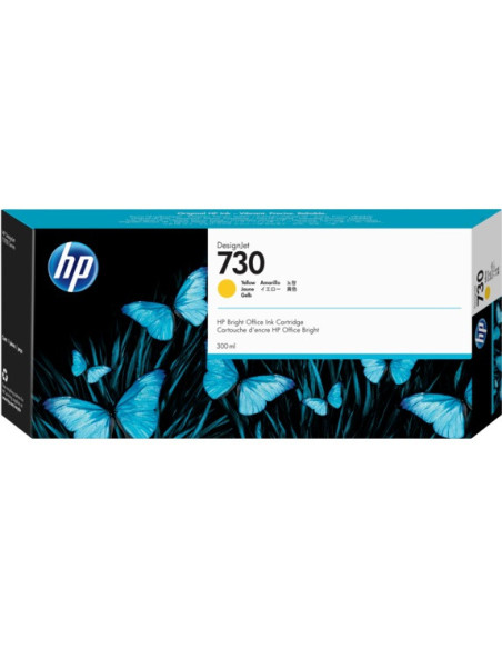 Cartus Cerneala Original HP Yellow, nr.730, pentru Designjet T1600 Designjet T1700 Designjet T2600, 300ml, , "P2V70A"