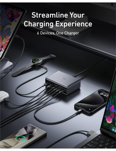 Alimentator retea Anker, 200W, GaN, 4 x USB-C,...